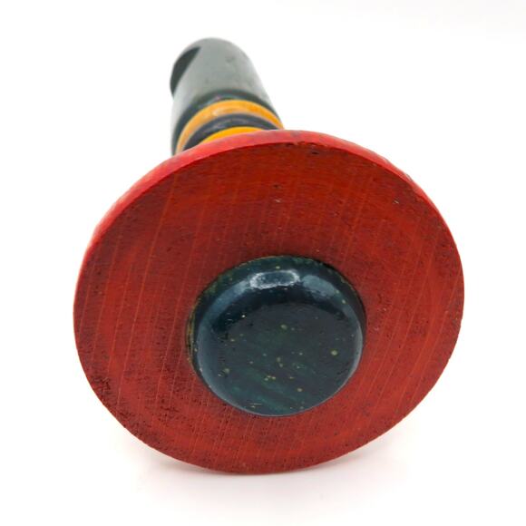 Vintage Bulgaria Wooden Whistle Figurine Man with Hat Folk Art Souvenir 5.5” - Picture 9 of 10